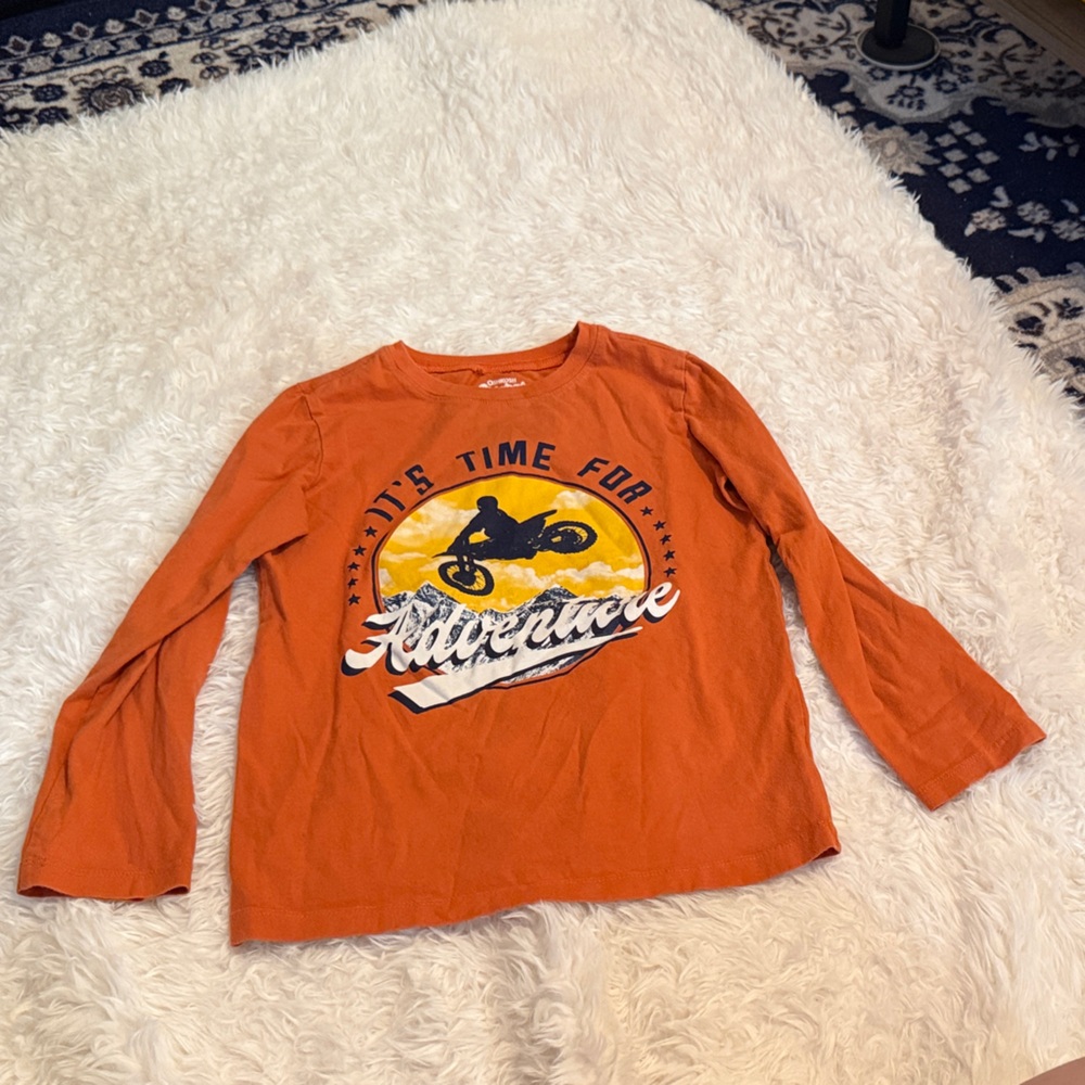 OshKosh B'gosh‎ Orange Long Sleeve Tee with Graphic